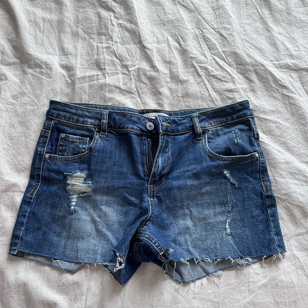 Eighty Two brand denim shorts.